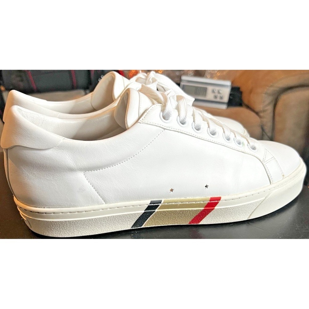 Burberry White Leather Rangleton Low Top Sneakers Men's Size 44/U.S. Size 11